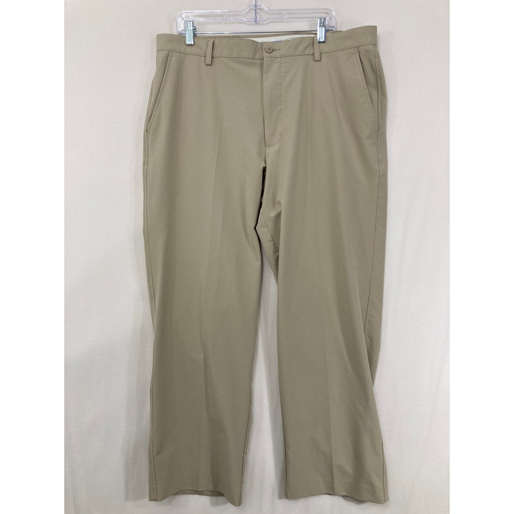 FootJoy Golf Pants W38/L30 Tan Performance Stretch Flat Front Khaki Trousers
